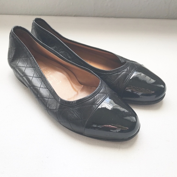 Quilted leather lambskin two tone Flat shoes 37 7 - Picture 8 of 8